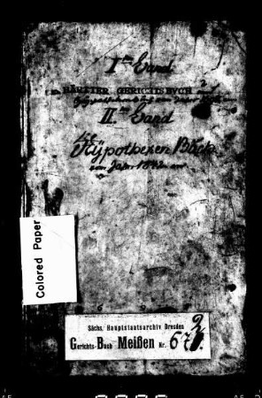 Gerichtshandels- und Konsensbuch von Hartha (bei Wilsdruff)