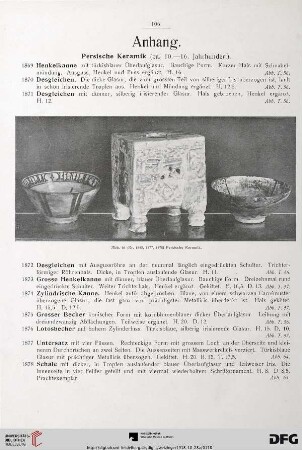 Anhang. Persische Keramik (Nr. 1869-1886)