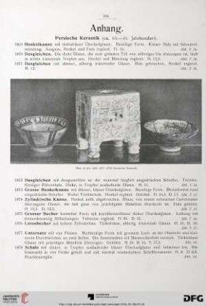 Anhang. Persische Keramik (Nr. 1869-1886)