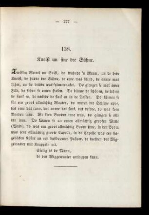 138. Knoist un sine dre Sühne.