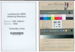 Entnazifizierung Ernst Tschentke , geb. 15.04.1918 (Verkaeufer)