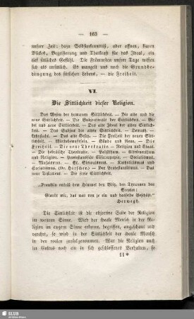 VI. Die Sittlichkeit diese Religion