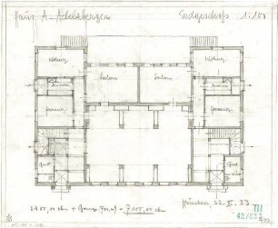 Fischer, Theodor; Nürnberg; Haus Adelsberger - Grundriss EG