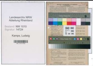 Entnazifizierung Ludwig Kamps , geb. 13.01.1894 (Schlosser)