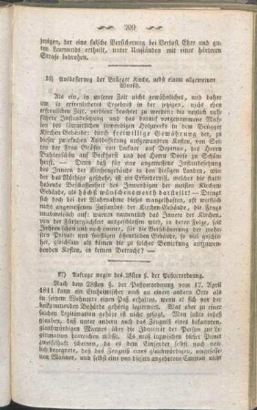 17) Anfrage wegen des 28sten §. der Paßverordnung.