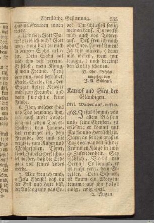 Kampf und Sieg der Gläubigen.