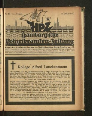 Nr. 20 / 22. Jahrgang 15. Oktober 1932