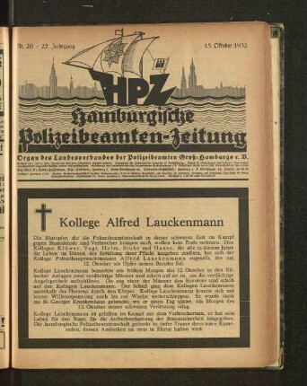 Nr. 20 / 22. Jahrgang 15. Oktober 1932