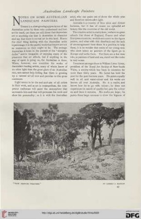 61: Notes on some Australian landscape painters