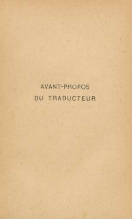 Avant-Propos Du Traducteur