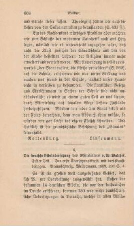668-673 [Rezension] Walther, Wilhelm, Die deutsche Bibelübersetzung des Mittelalters