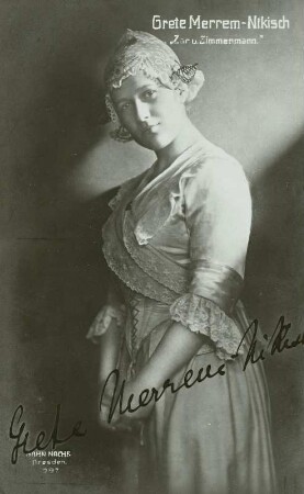 Grete Merrem-Nikisch als Marie in Albert Lortzings "Zar und Zimmermann"