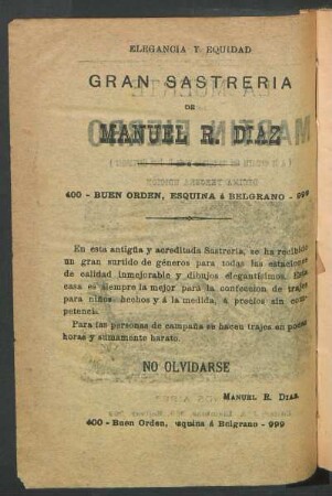 [Publicidad] Gran sastrería