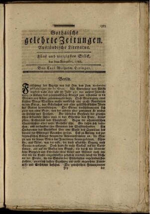 Fünf und vierzigstes Stück, den 8ten November, 1788.