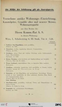 Kunstobjekte (Nr. 1-86)