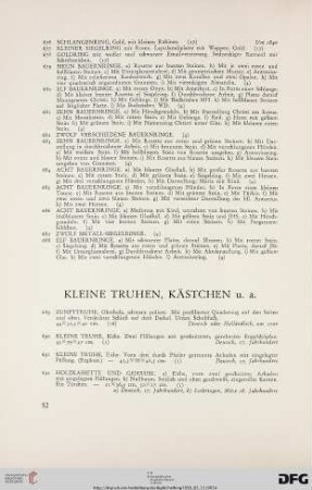 Kleine Truhen, Kästchen (Nr. 689-698)