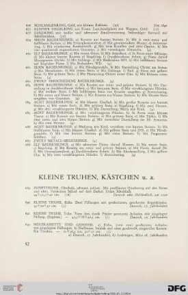 Kleine Truhen, Kästchen (Nr. 689-698)