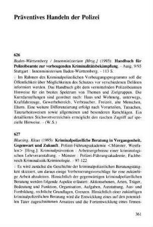 361-372, Präventives Handeln der Polizei