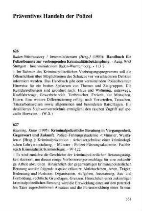 361-372, Präventives Handeln der Polizei