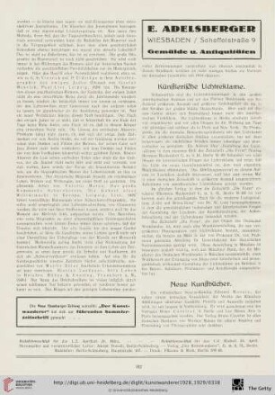 Künstlerische Lichtreklame / Neue Kunstbücher