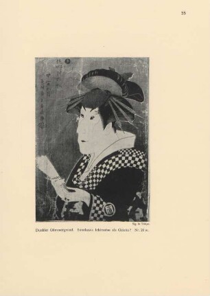 Dunkler Glimmergrund. Sanokawa Ichimatsu als Geisha? Nr. 20 w