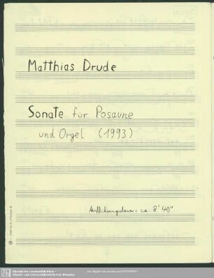 Sonate für Posaune und Orgel : (1993)