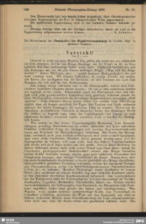 Vorsicht