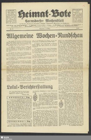 Heimat-Bote : Wochenblatt und Anzeiger für Auerbach, Dorfchemnitz, Gornsdorf, Günsdorf, Hormersdorf, Meinersdorf und Nachbarorte