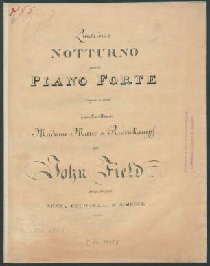 Quatrième Notturno pour le Piano Forte
