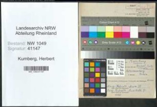 Entnazifizierung Herbert Kumberg , geb. 22.10.1899 (Arzt)