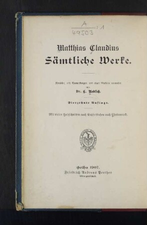 Bd. 1: Werke