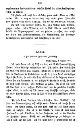 LXXIX. ? An seinen Bruder Ludwig.