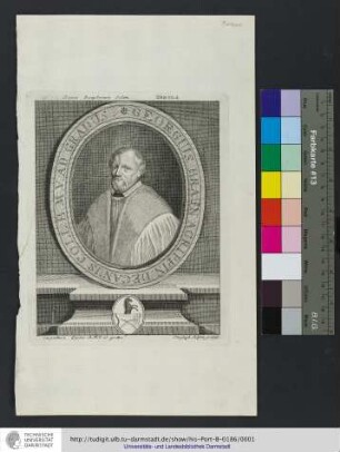 Georgius Braun Agrippin. Decanus Coll. B.M.V. Ad Gradus / ex pictura Eccles: B.M.V. ad gradus Christoph. Rösel, sc: Col: