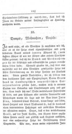 III. Domzeit, Weihnachten, Neujahr.