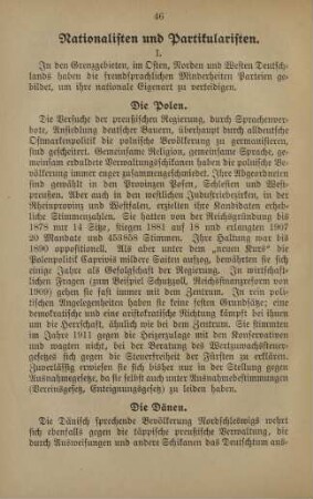 Nationalisten und Partikularisten.