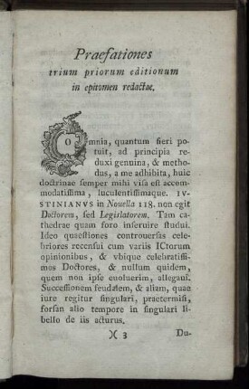 Praefationes trium priorum editionum in epitomen redactae.