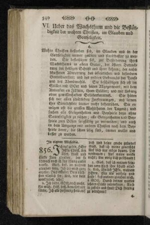 VI. Ueber das Wachsthum und die Beständigkeit der wahren Christen, im Glauben und Gottseligkeit.