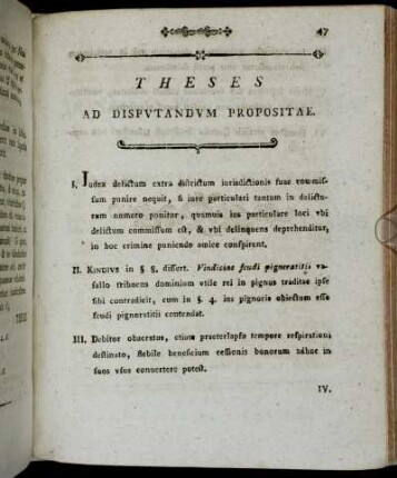 Theses ad Disputandum Propositae.