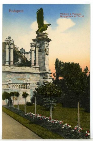 Budapest. Burggarten mit Turul : Budapest. Burggarten mit Turul (1905; Gyula Donáth)