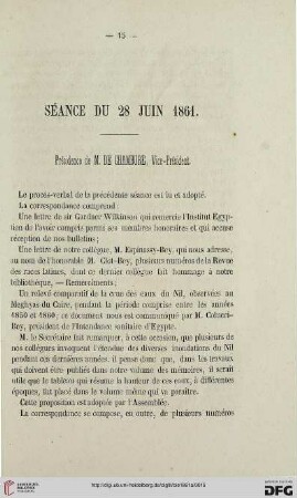 Séance du 28 juin 1861