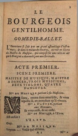 Le bourgeois gentilhomme : Comedie-Ballet