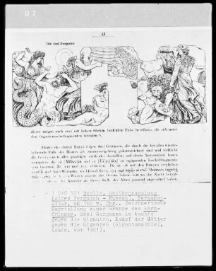 Zeusaltar aus Pergamon: Nordfries mit den Kampf der Gorgonen und Götter gegen die Giganten