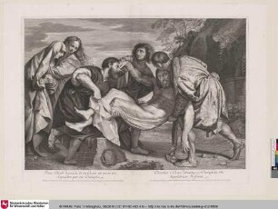 Jesus Christ descendu de la Croix est porté au Sepulchre par ses Disciples