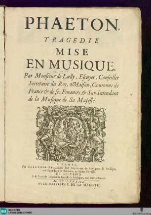 Phaeton : tragedie