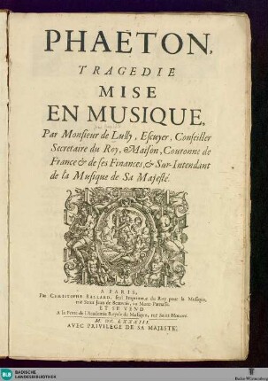 Phaeton : tragedie