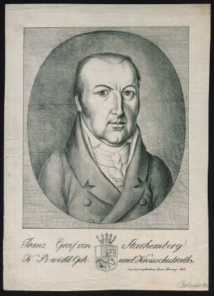 Franz Graf von Starhemberg, K. B. wirkl. Geh.- und Kreisschulrath ; Gezeichnet und gedruckt von Dismas Bachmayr 1814