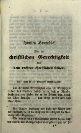 Der Katechismus der christkatholischen Religion für das Bisthum Augsburg : ein Handbuch für Seelsorger, Lehrer und Aeltern, 5. Das Hauptstück von der christlichen Gerechtigkeit