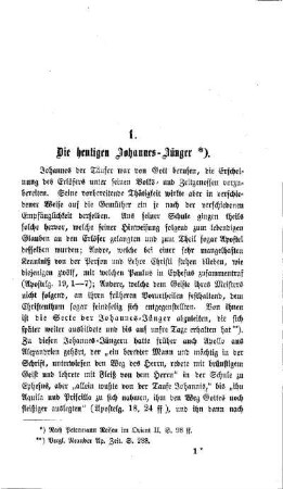 Die heutigen Johannes-Jünger