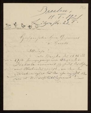 39: Brief von Marie Dieterle an Otto von Gierke, Breslau, 11.1.1921