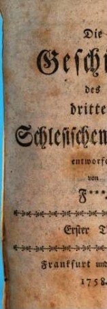 Die Geschichte des dritten Schlesischen Krieges, 1